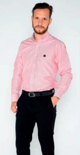 Camisa líneas rosadas