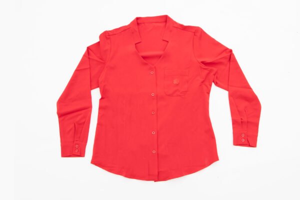 Blusa Roja Cuello en V