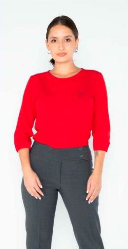 Blusa Roja Manga 3/4